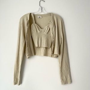 Aritzia Sicily Sweater + Cardigan Set XXS
